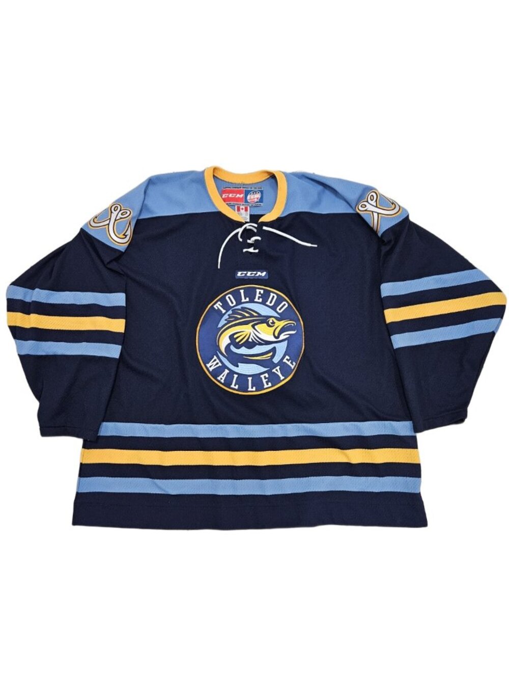 CCM Toledo Walleye ECHL Hockey Jersey XXL 2XL Blue